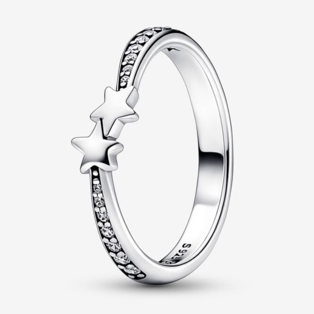 Pandora Shooting Stars Sparkling Ring Size US 7 EUC